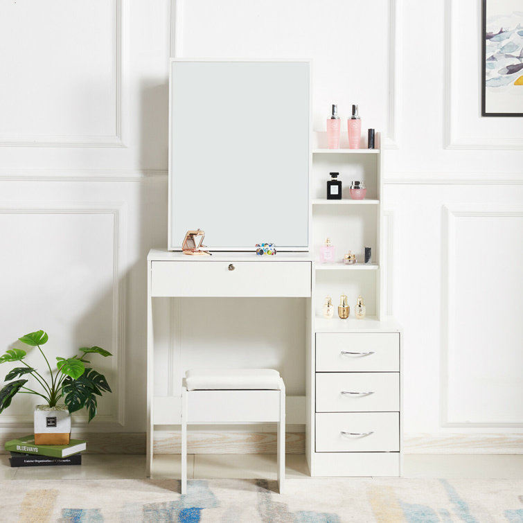 17 Stories Gianpiera Dressing Table with Mirror & Reviews Wayfair.co.uk